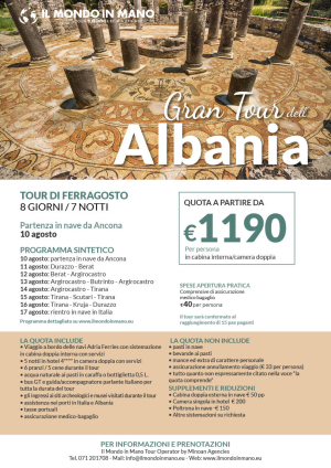 Tour Albania Ferragosto