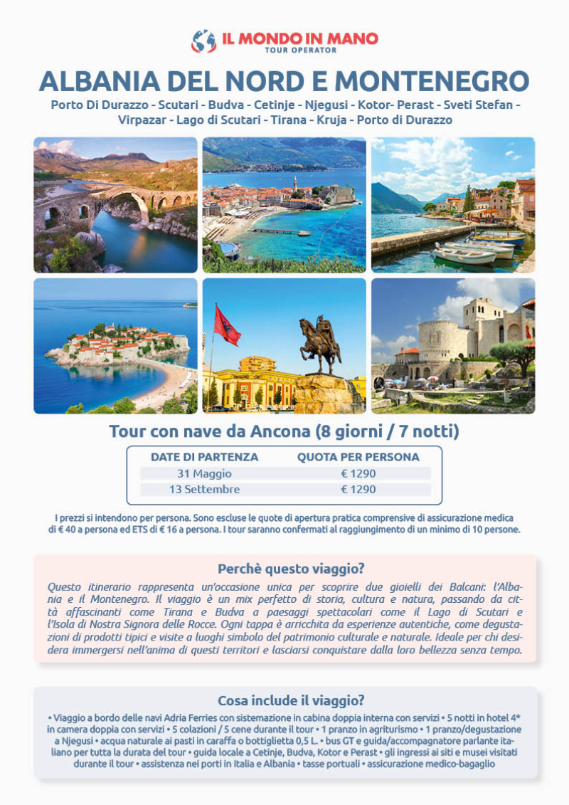 Tour Albania del Nord e Montenegro