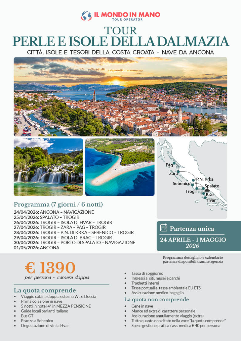 Tour Perle e isole della dalmazia - Nave da Ancona